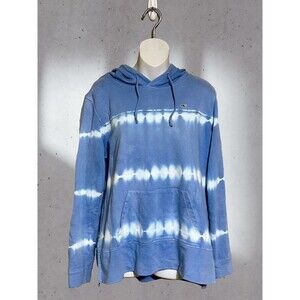 Vineyard Vines Tie-Dye Popover Hoodie Blue & White Women’s Size Medium EUC!!